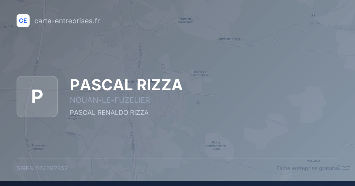 PASCAL RIZZA — 524692852 — fiche entreprise