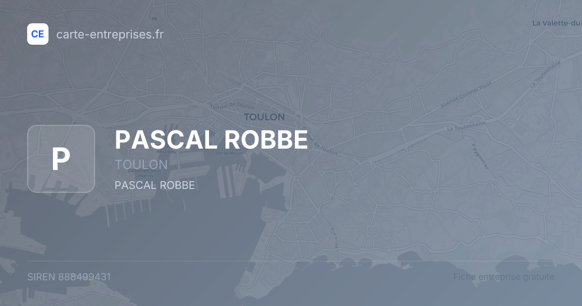 PASCAL ROBBE — 888499431 — fiche entreprise