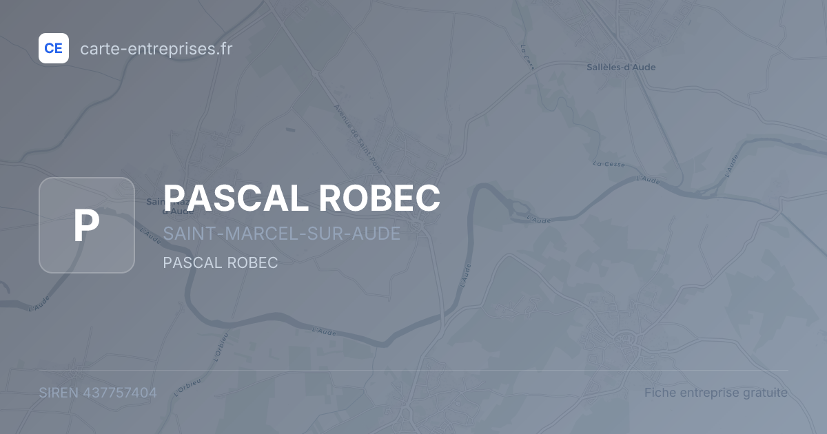 PASCAL ROBEC — 437757404 — fiche entreprise