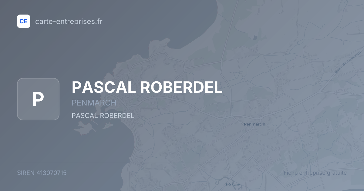 PASCAL ROBERDEL — 413070715 — fiche entreprise