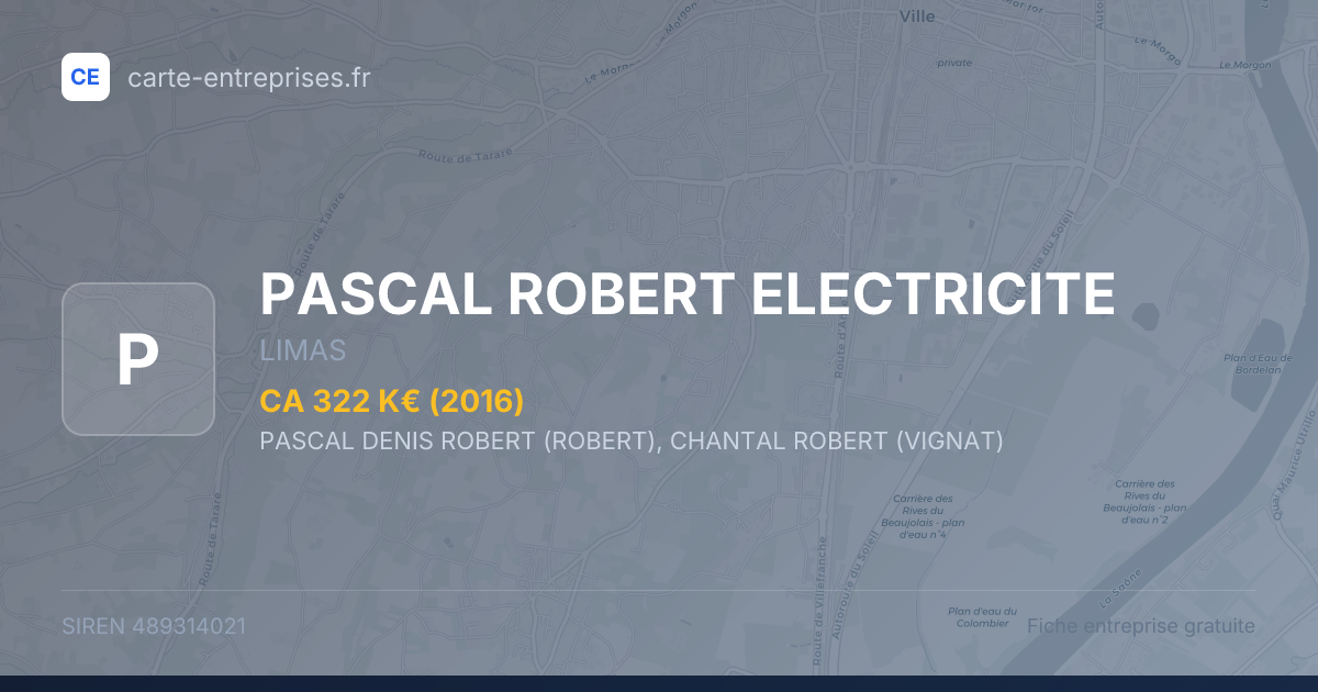 PASCAL ROBERT ELECTRICITE — 489314021 — fiche entreprise