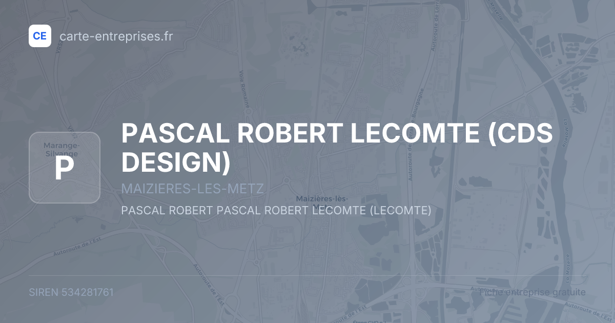 PASCAL ROBERT LECOMTE (CDS DESIGN) — 534281761 — fiche entreprise