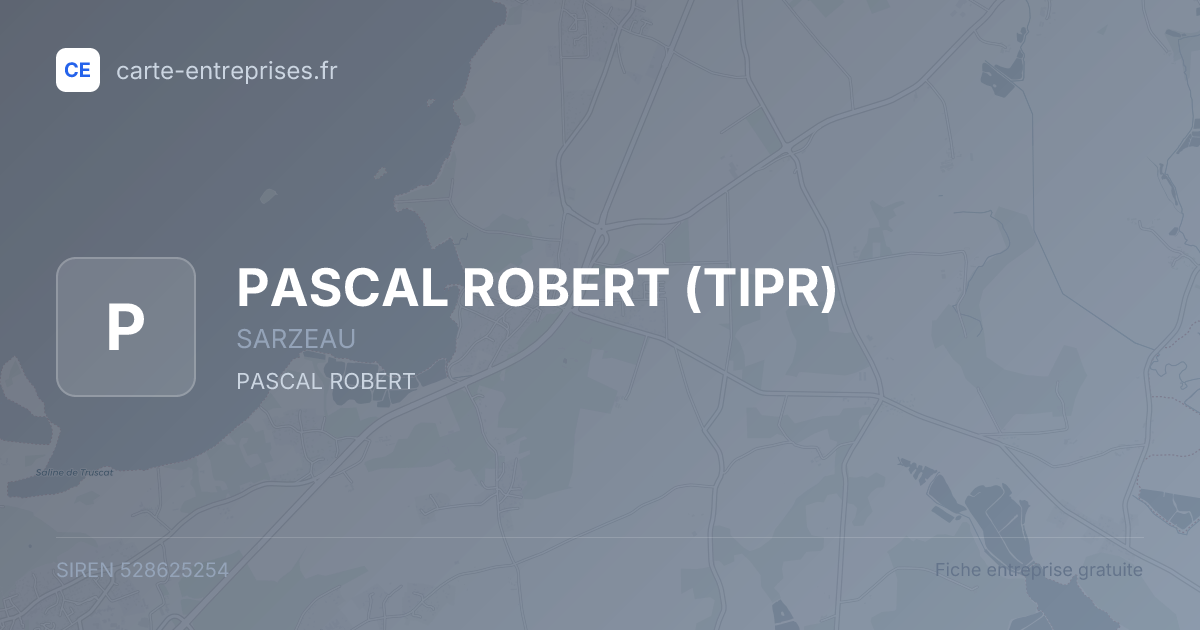 PASCAL ROBERT (TIPR) — 528625254 — fiche entreprise