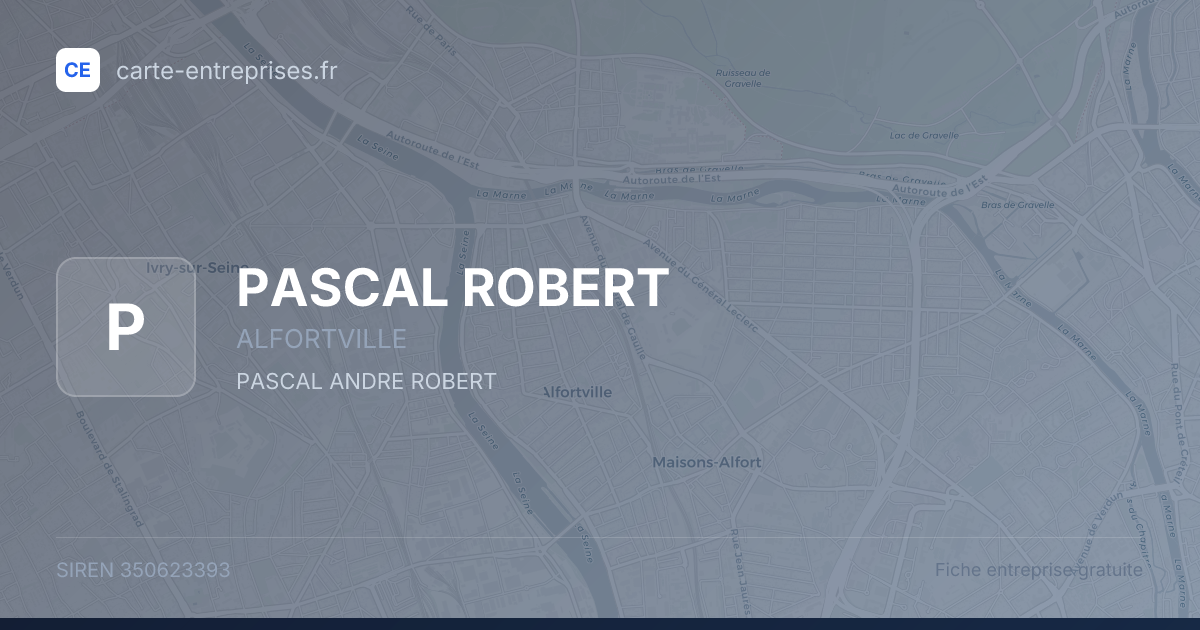 PASCAL ROBERT — 350623393 — fiche entreprise