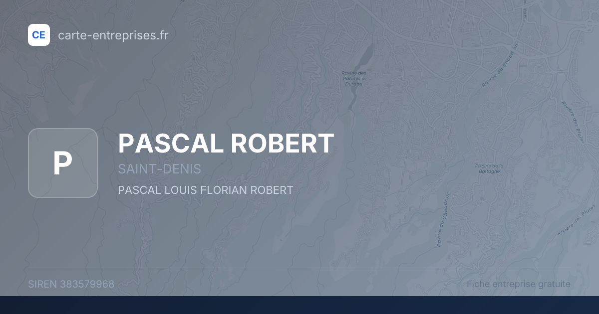 PASCAL ROBERT — 383579968 — fiche entreprise