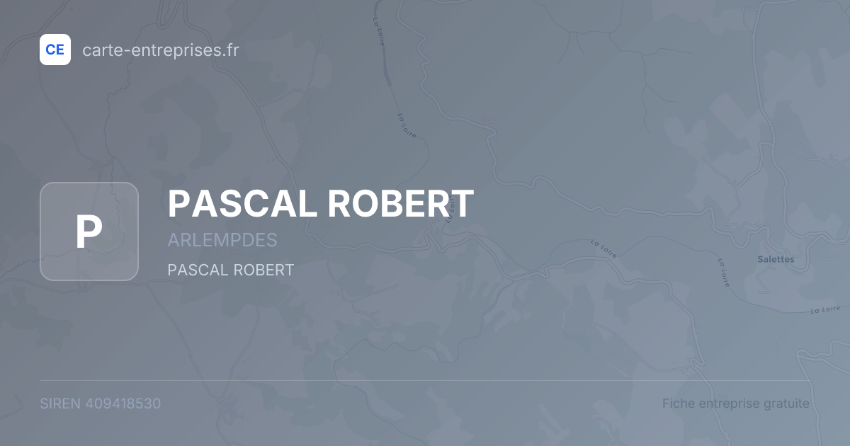 PASCAL ROBERT — 409418530 — fiche entreprise