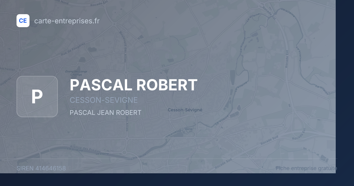 PASCAL ROBERT — 414646158 — fiche entreprise