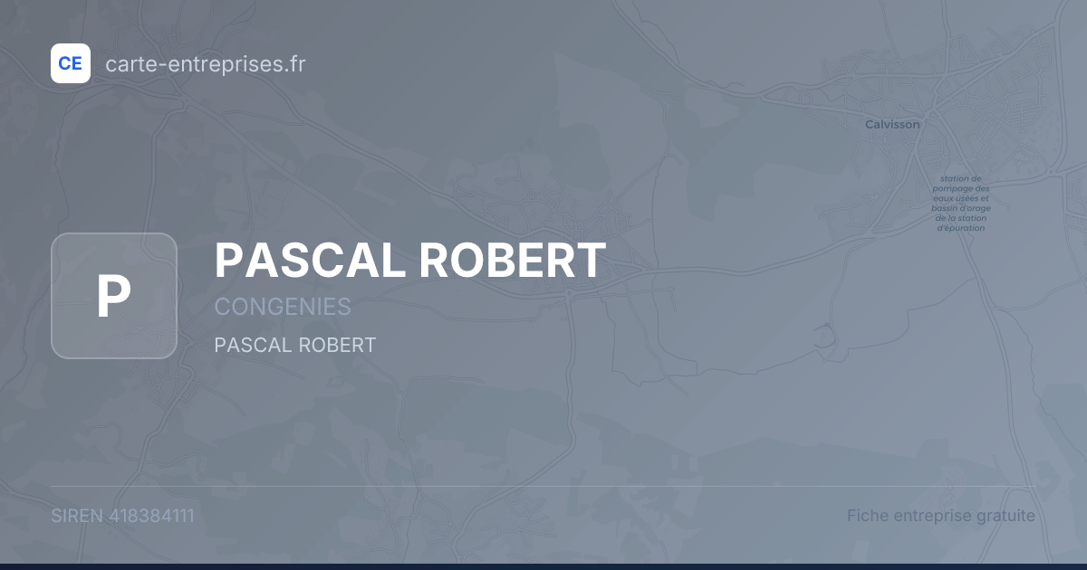PASCAL ROBERT — 418384111 — fiche entreprise
