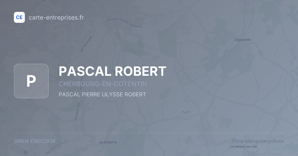 PASCAL ROBERT — 419012836 — fiche entreprise