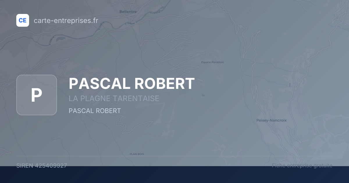 PASCAL ROBERT — 425409927 — fiche entreprise