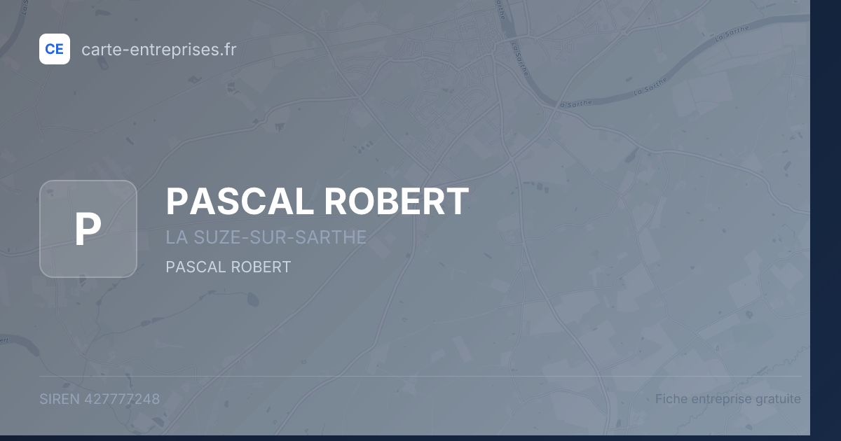 PASCAL ROBERT — 427777248 — fiche entreprise