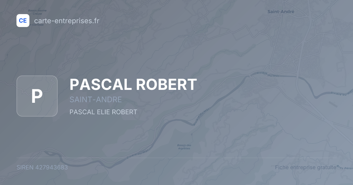 PASCAL ROBERT — 427943683 — fiche entreprise