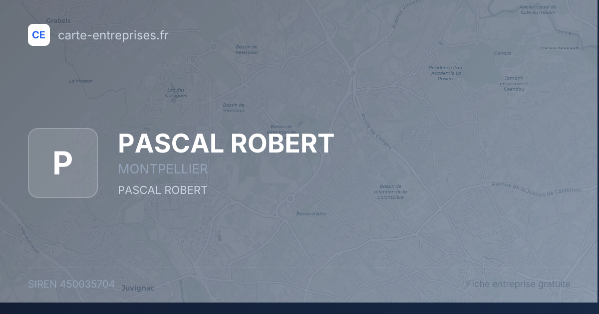 PASCAL ROBERT — 450035704 — fiche entreprise
