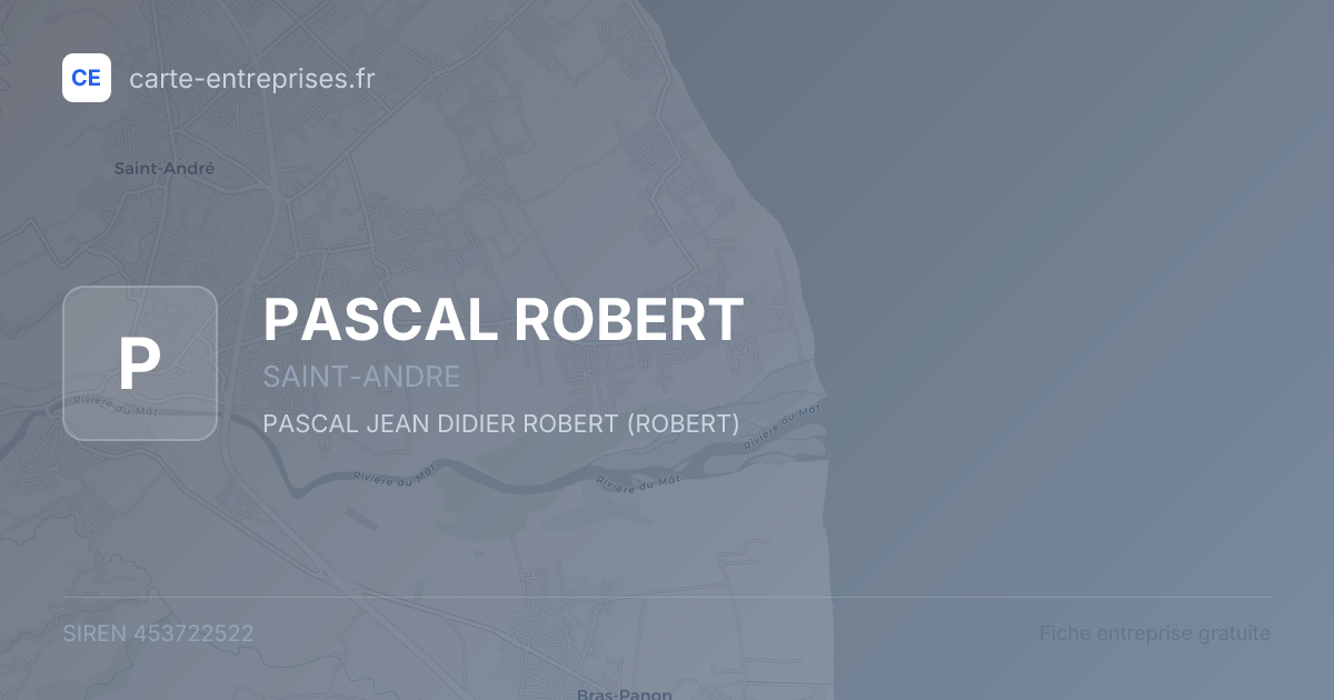 PASCAL ROBERT — 453722522 — fiche entreprise