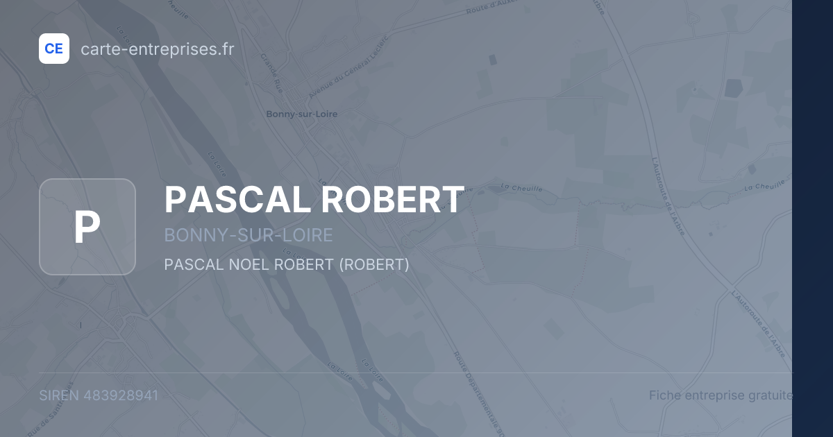 PASCAL ROBERT — 483928941 — fiche entreprise
