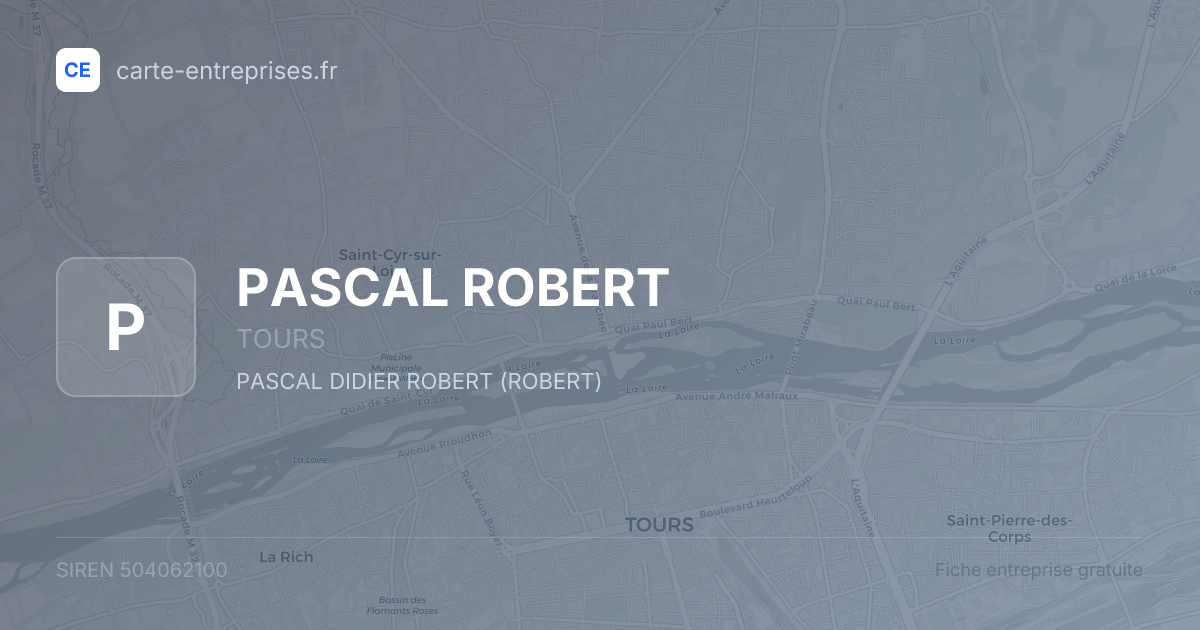 PASCAL ROBERT — 504062100 — fiche entreprise