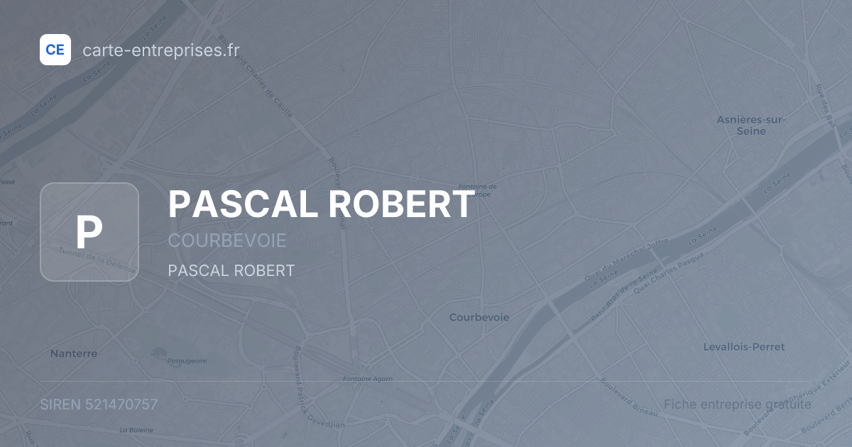 PASCAL ROBERT — 521470757 — fiche entreprise
