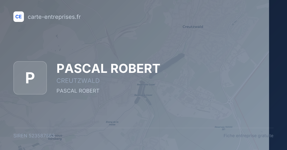 PASCAL ROBERT — 523587863 — fiche entreprise