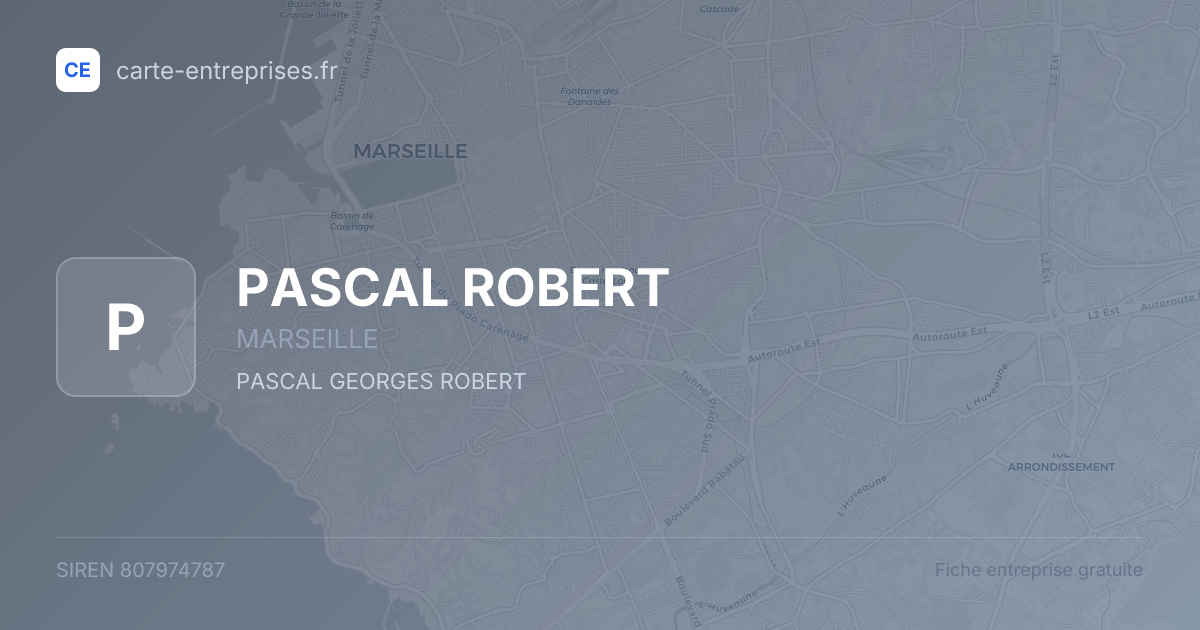 PASCAL ROBERT — 807974787 — fiche entreprise