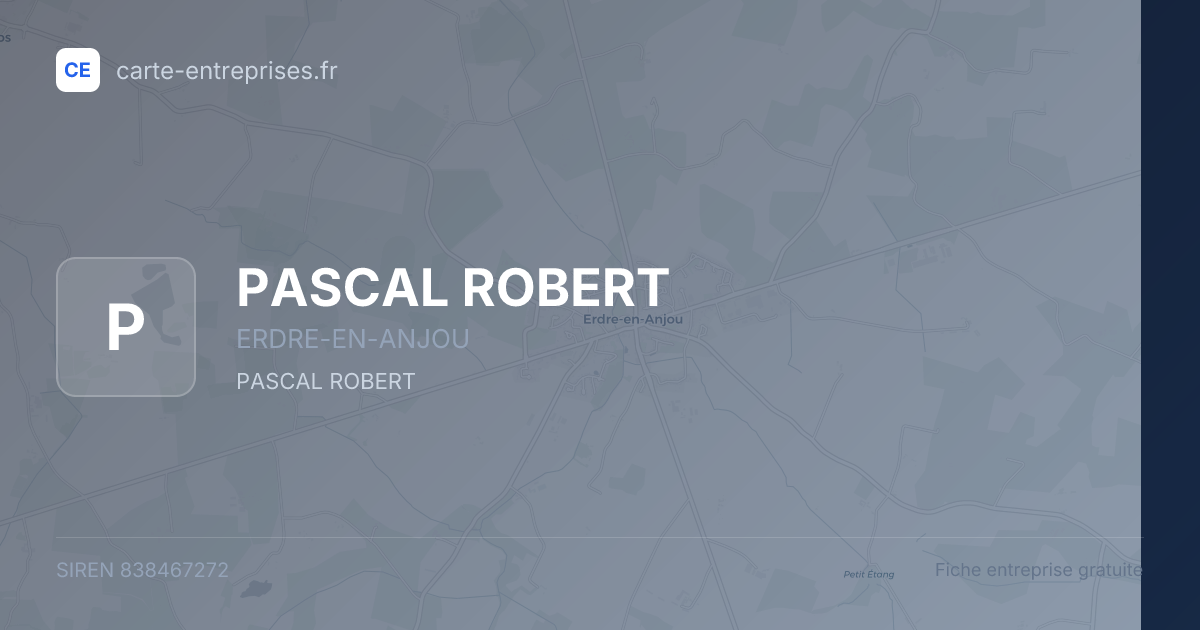 PASCAL ROBERT — 838467272 — fiche entreprise