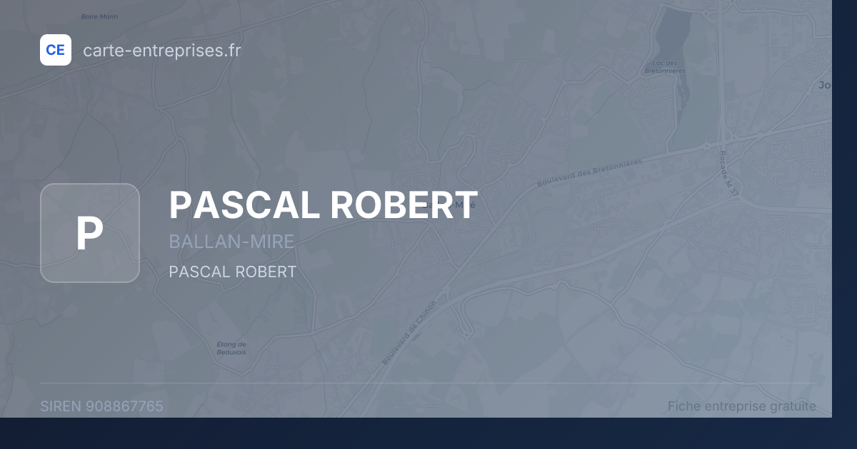PASCAL ROBERT — 908867765 — fiche entreprise