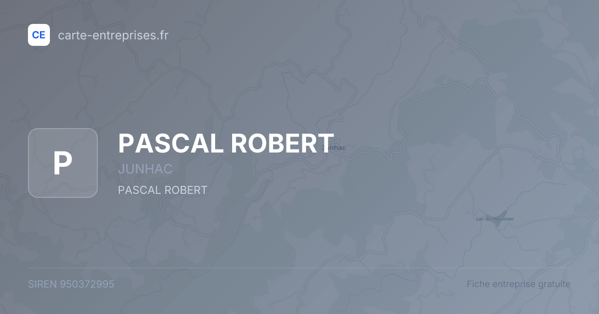 PASCAL ROBERT — 950372995 — fiche entreprise