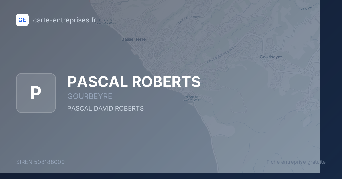PASCAL ROBERTS — 508188000 — fiche entreprise