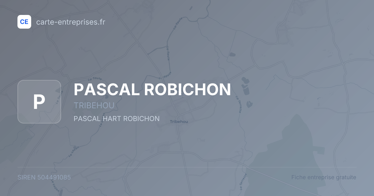 PASCAL ROBICHON — 504491085 — fiche entreprise