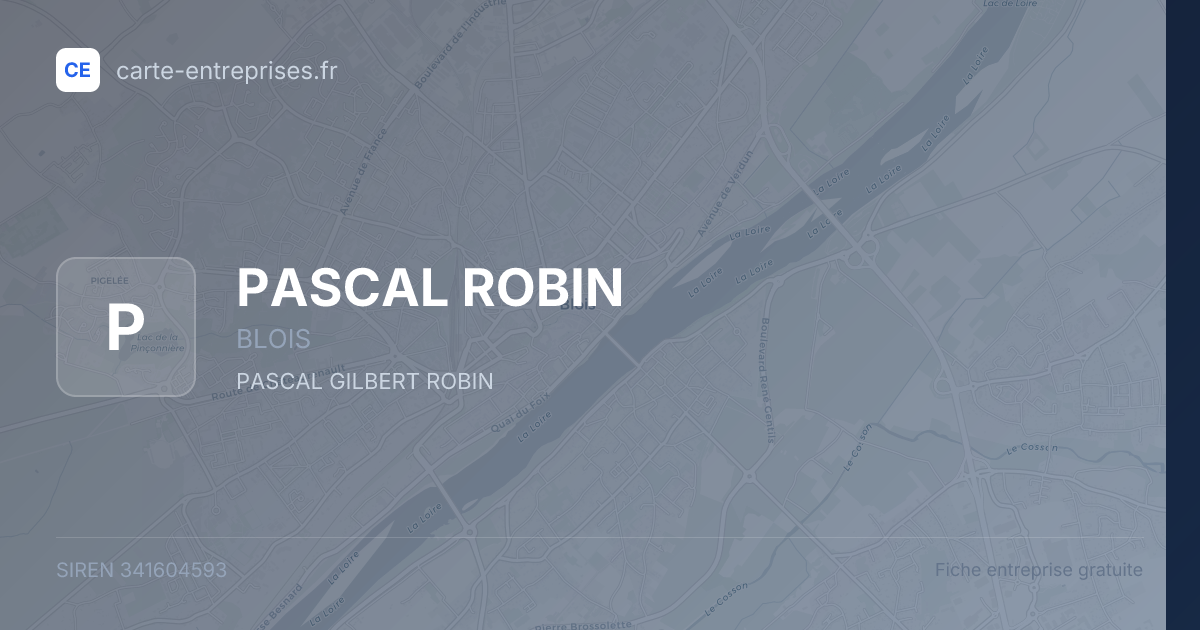 PASCAL ROBIN — 341604593 — fiche entreprise