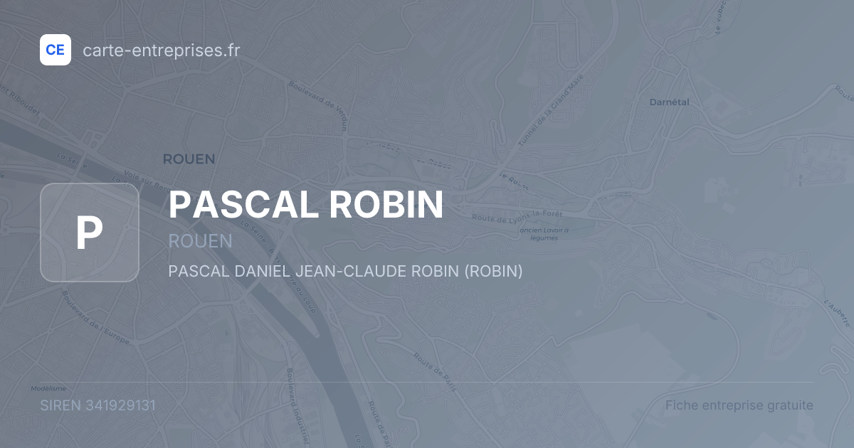 PASCAL ROBIN — 341929131 — fiche entreprise