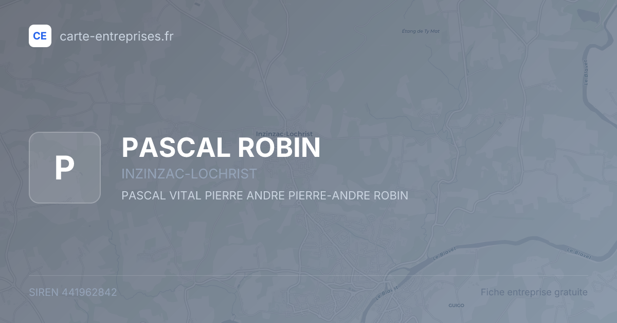 PASCAL ROBIN — 441962842 — fiche entreprise