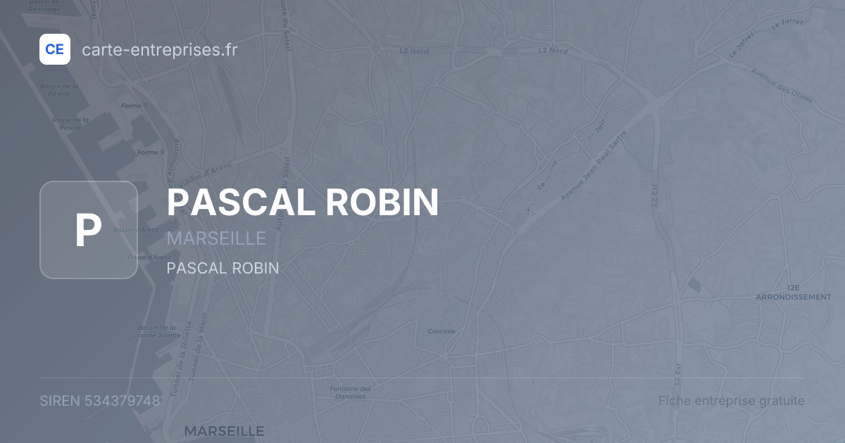 PASCAL ROBIN — 534379748 — fiche entreprise