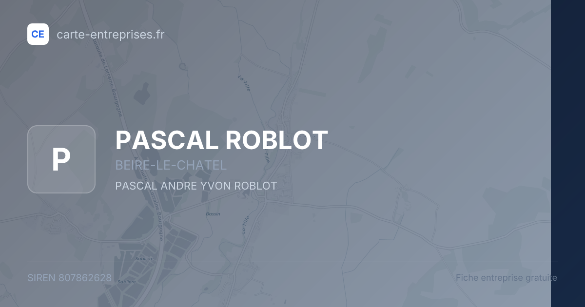PASCAL ROBLOT — 807862628 — fiche entreprise