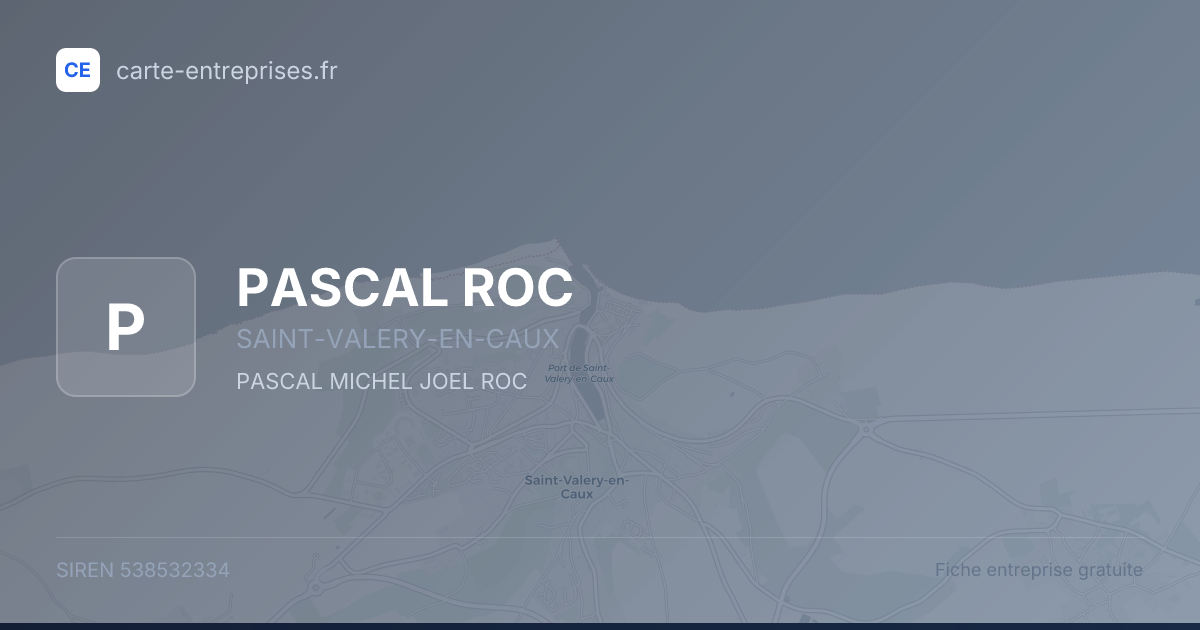 PASCAL ROC — 538532334 — fiche entreprise