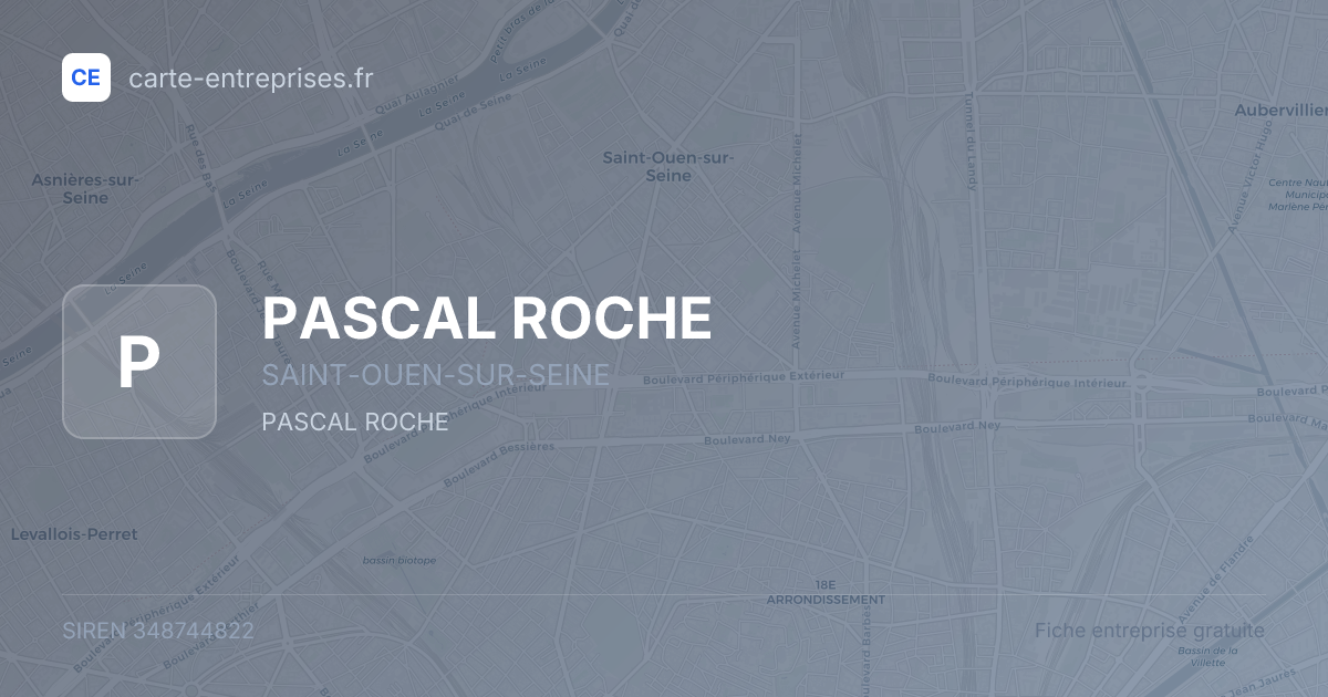 PASCAL ROCHE — 348744822 — fiche entreprise