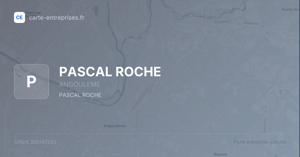 PASCAL ROCHE — 385147293 — fiche entreprise