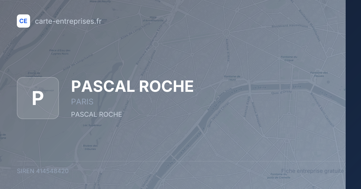 PASCAL ROCHE — 414548420 — fiche entreprise