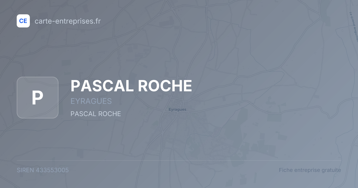 PASCAL ROCHE — 433553005 — fiche entreprise