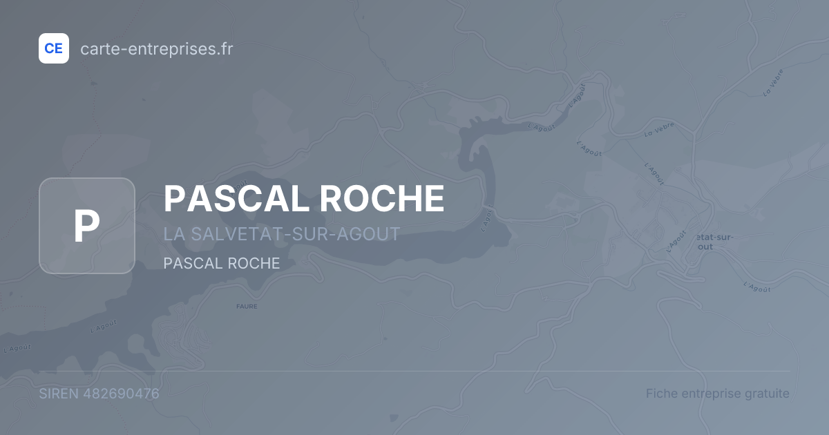 PASCAL ROCHE — 482690476 — fiche entreprise