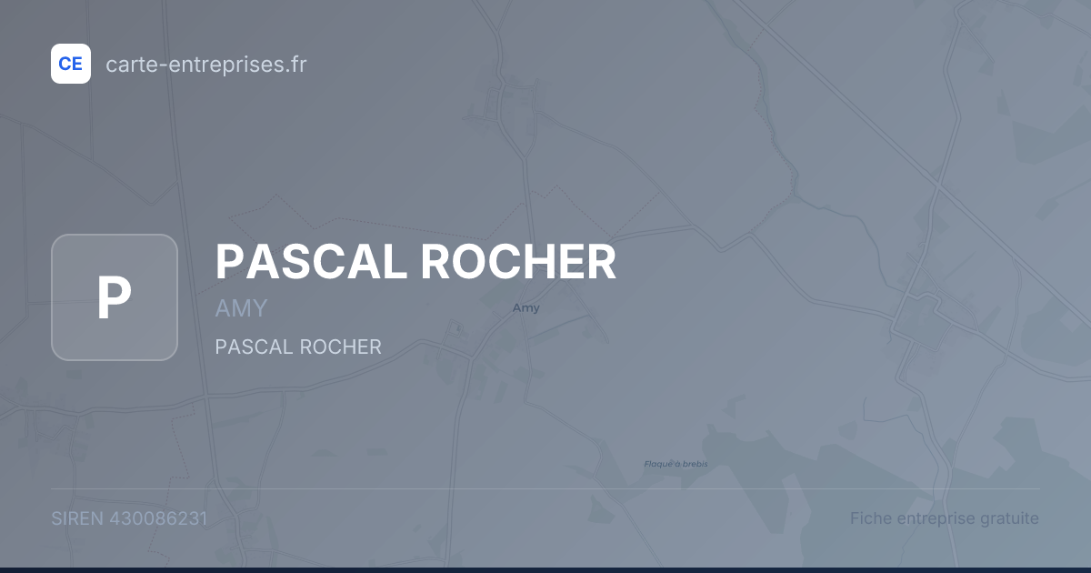 PASCAL ROCHER — 430086231 — fiche entreprise