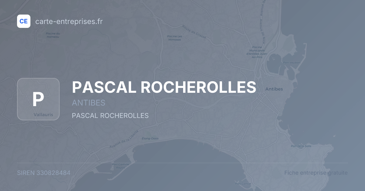 PASCAL ROCHEROLLES — 330828484 — fiche entreprise