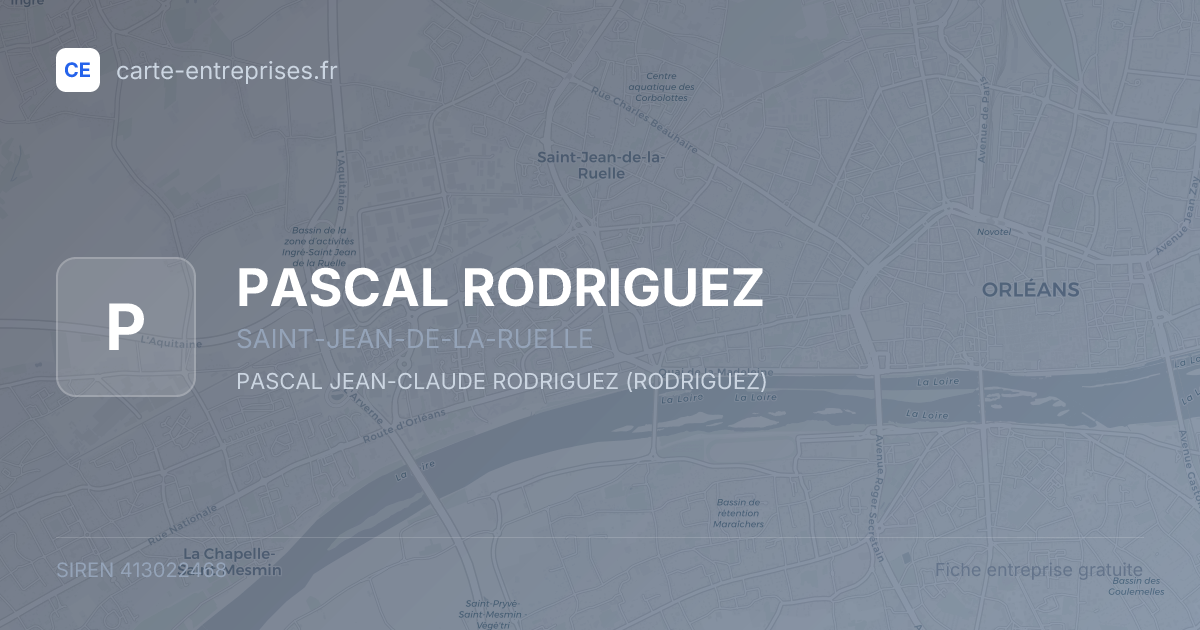 PASCAL RODRIGUEZ — 413022468 — fiche entreprise