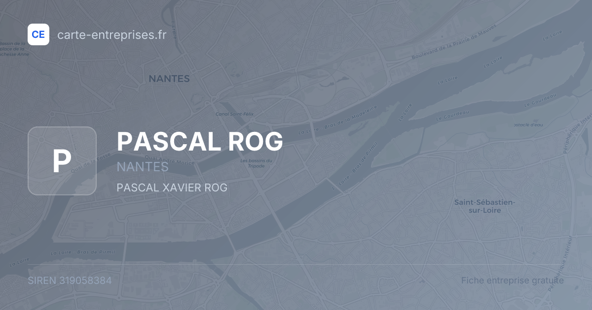 PASCAL ROG — 319058384 — fiche entreprise