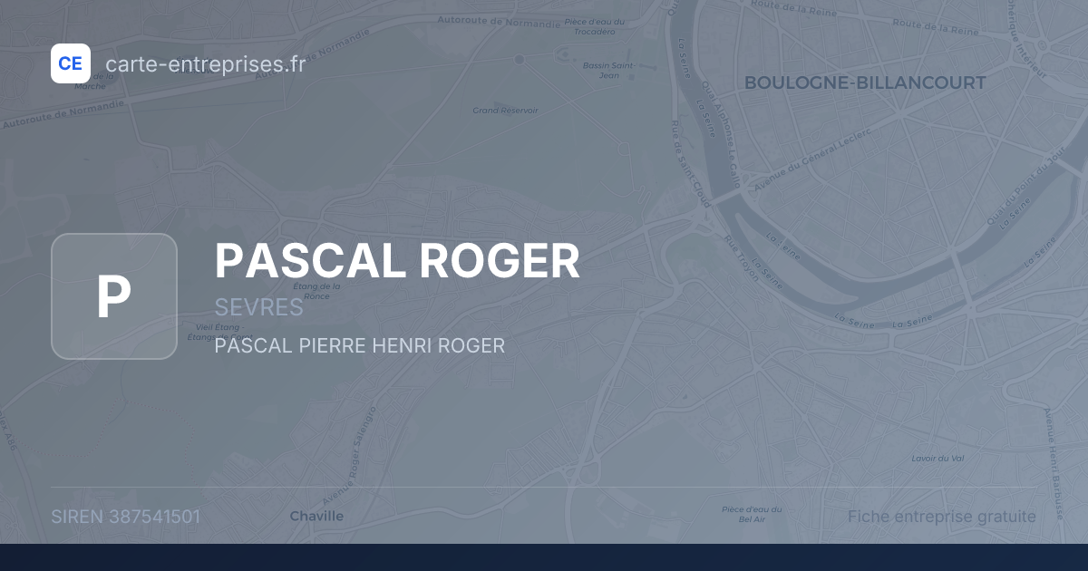 PASCAL ROGER — 387541501 — fiche entreprise