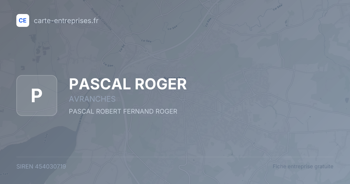 PASCAL ROGER — 454030719 — fiche entreprise
