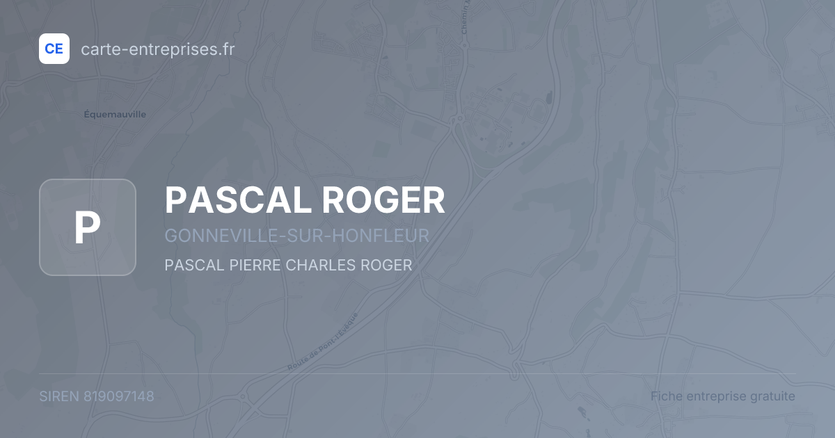 PASCAL ROGER — 819097148 — fiche entreprise