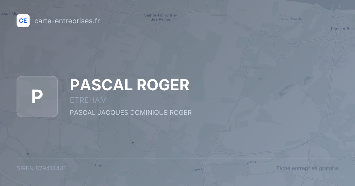 PASCAL ROGER — 879414431 — fiche entreprise