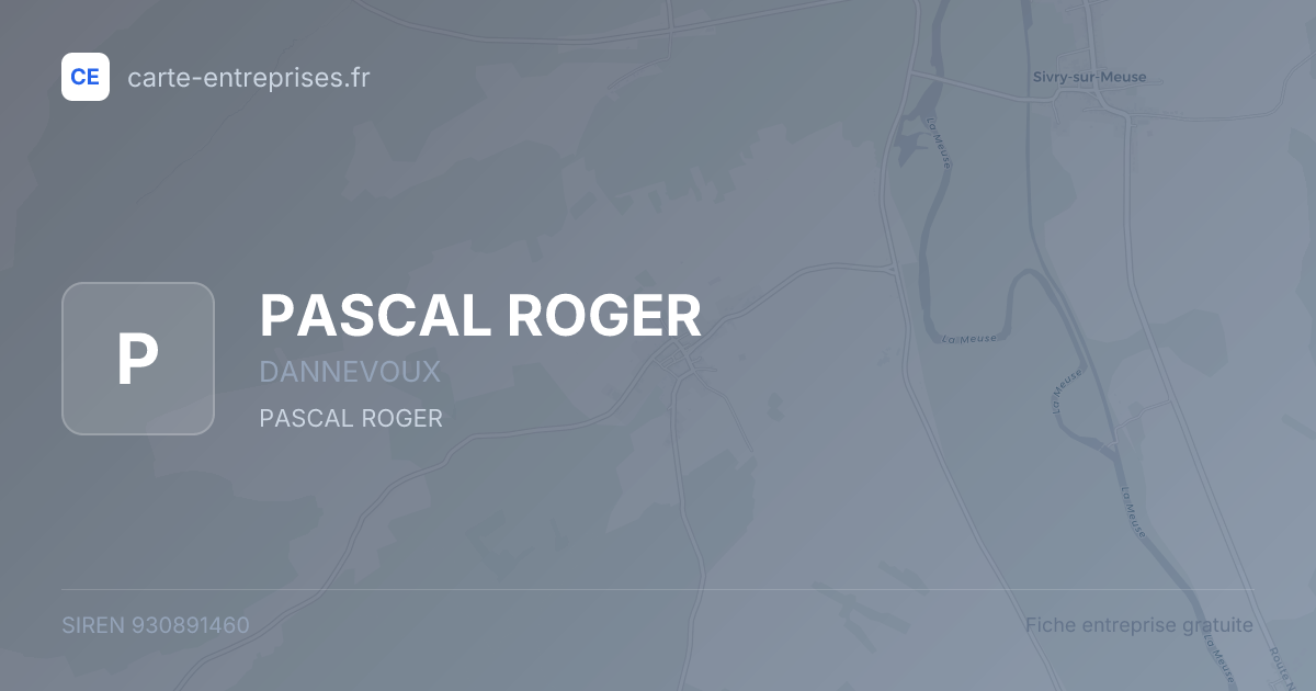 PASCAL ROGER — 930891460 — fiche entreprise