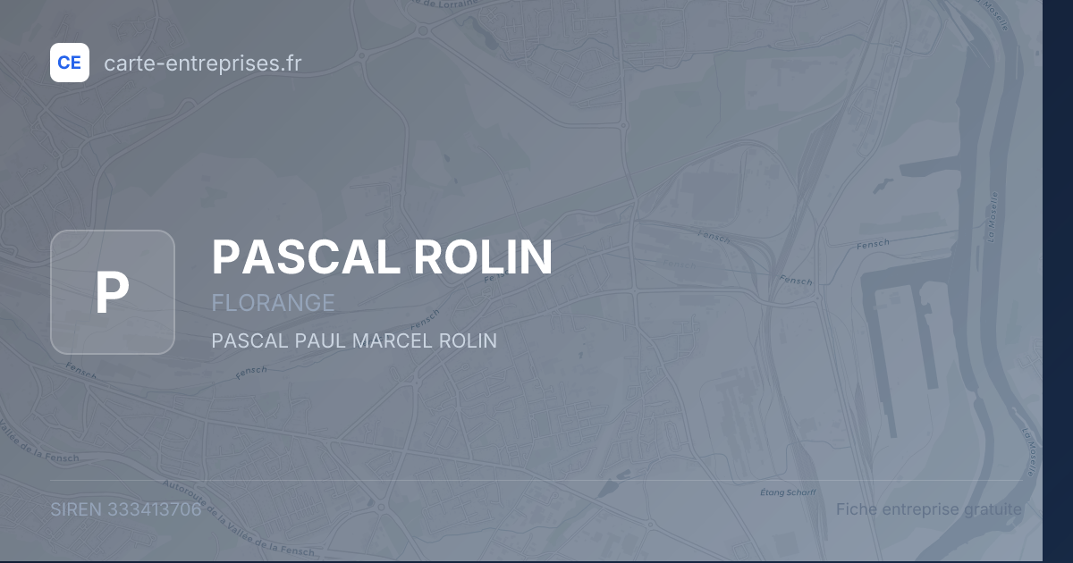 PASCAL ROLIN — 333413706 — fiche entreprise