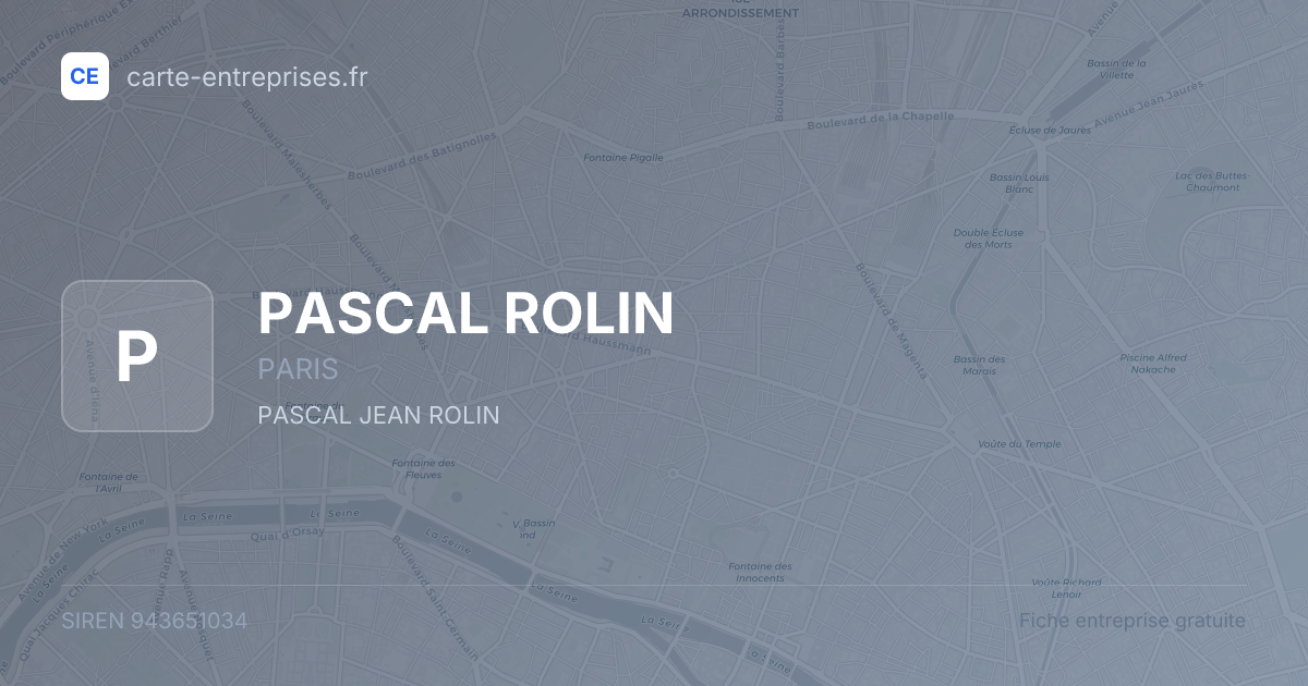 PASCAL ROLIN — 943651034 — fiche entreprise